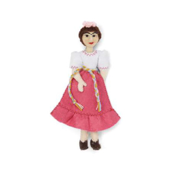 世界的著名人のフェルトオーナメント。