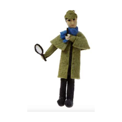 世界的著名人のフェルトオーナメント。