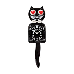 目をキョロキョロと動かし尻尾をフリフリと人々の幸せを見守り時を刻んできたキットキャットクロック。