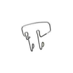 ミニマルなステンレススチール製の壁掛けフック。