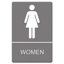 WOMEN RESTROOM（女性用トイレ）サイン。