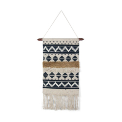 ウールとコットンで編み込まれたウォールタペストリー。