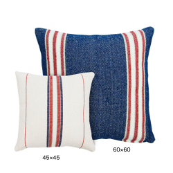 ザラ感の心地よい厚手コットン製のクッションカバー。