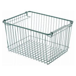 スチール製のスタイリッシュでお洒落な収納バスケット。