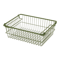 スチール製のスタイリッシュでお洒落な収納バスケット。