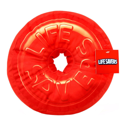 ライフセーバーズ公式ライセンスのキャンディー型クッション。