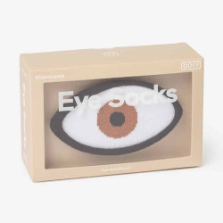 目のパッケージのギフト向け靴下。