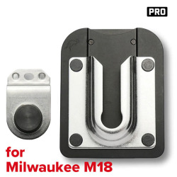 電動ドリルなどを独自のPinPalユニットにより素早くホールドするクリップ式ホルダー。