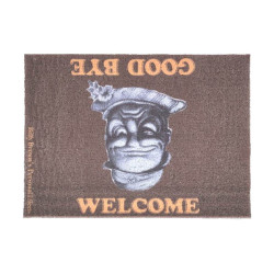 逆さ絵を利用しした玄関マット。