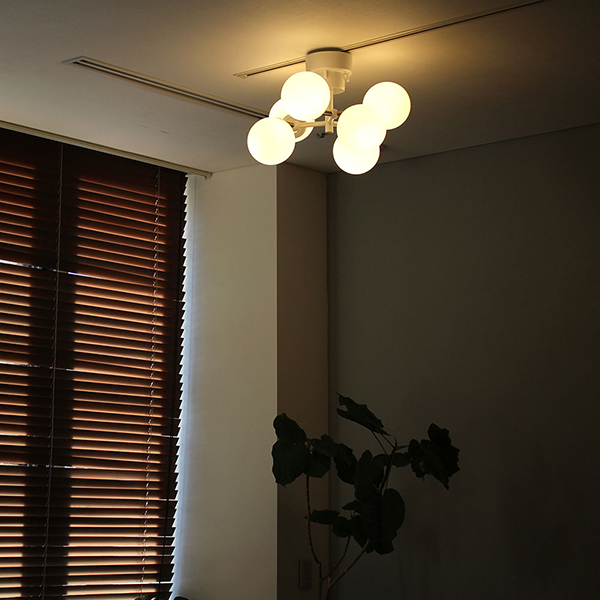 BRID タイニー ガラス シーリングライト 6灯 003367 電球あり