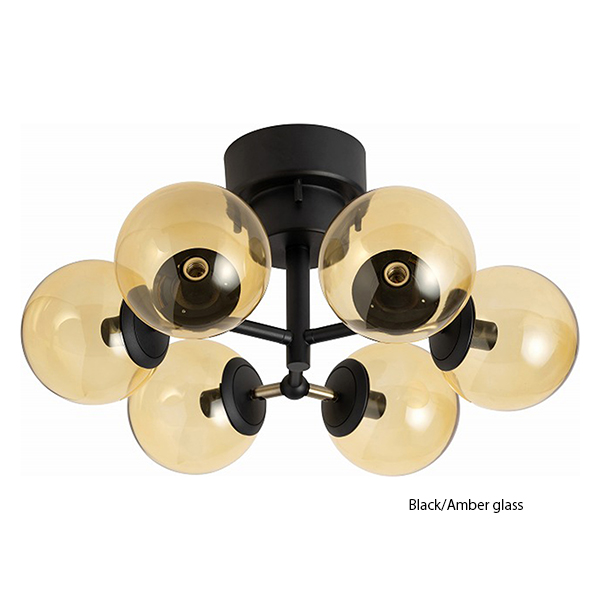 BRID タイニー ガラス シーリングライト 6灯 003367 電球あり