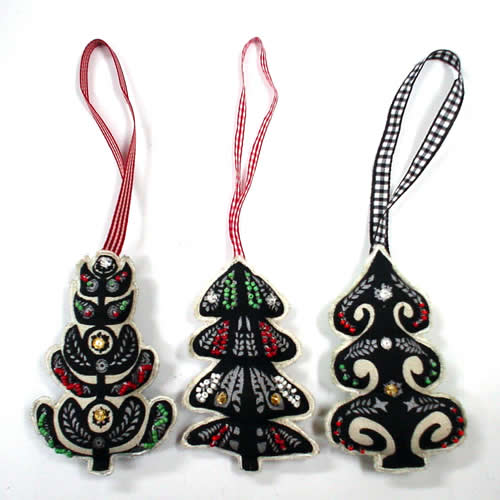 アンティーク ヴィンテージ クリスマスオーナメント 豪華刺繍 16個