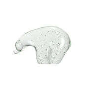 ホッキョクグマの体毛が透明なストロー状である構造に着想を得て生まれたクリアガラスのオブジェ。