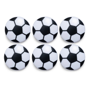 サッカーボール型バッグクリップ6 個セット。