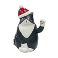クリスマスのオブジェにお勧めのサンタキャットの置物（人形）です。