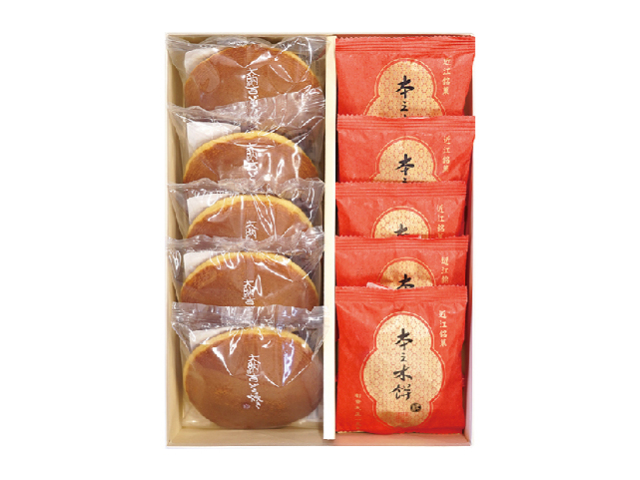 大納言どら焼き　本之木餅　化粧箱