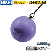 ハンマー　高校男子用・U20男子用　スチール　6.0kg　NF241