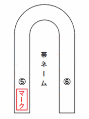 九櫻柔道帯　ネーム刺繍