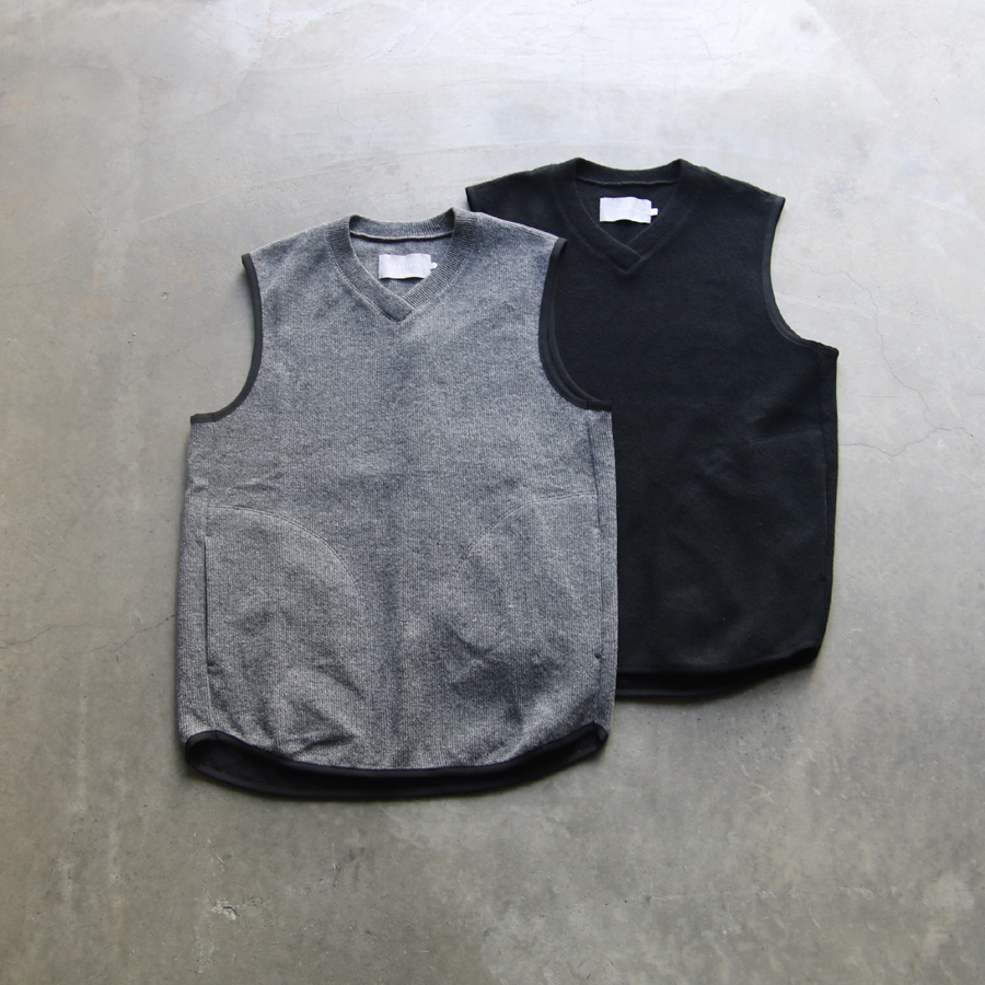 curly,カーリー,KNIT-SAWN VEST,クォーターゲージC/Wニット