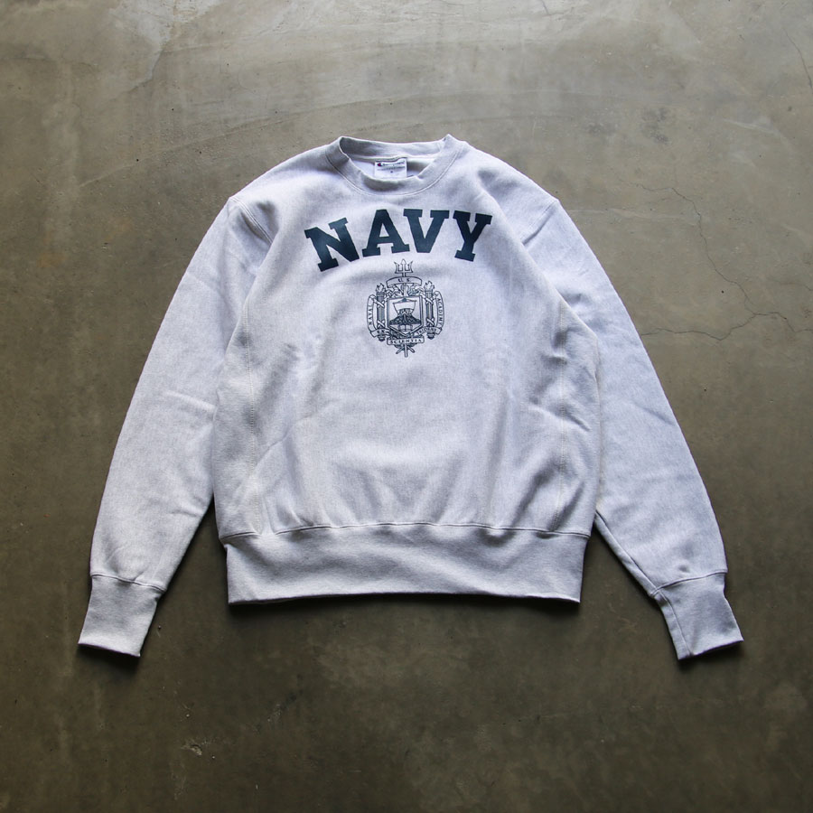 dead stock,CHAMPION,REVERSE WEAVE,USNA OFFICIAL PRINT,CREW NECK SWAET