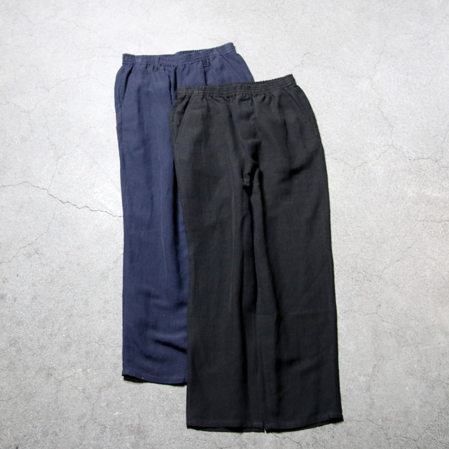LAMOND,ラモンド,LAMOND 東京取り扱い店舗,Linen Brend Polyester Semi Wide Easy Trousers,LAMOND 通販,lm-p-116-li