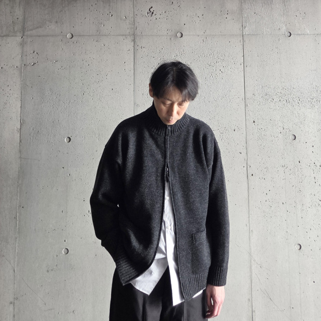 alvana (アルヴァナ) ALV-90151 [ 5G LAMS WOOL ZIP UP KNIT ] 5ゲージ