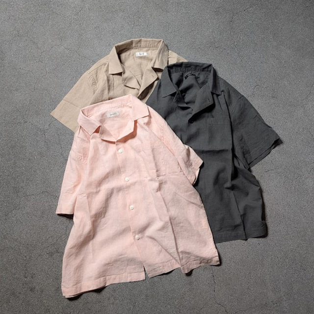 alvana,アルヴァナ,LINEN OPEN COLLAR SHIRT,ALV-00175,alvana 通販,alvana 東京取り扱い店舗