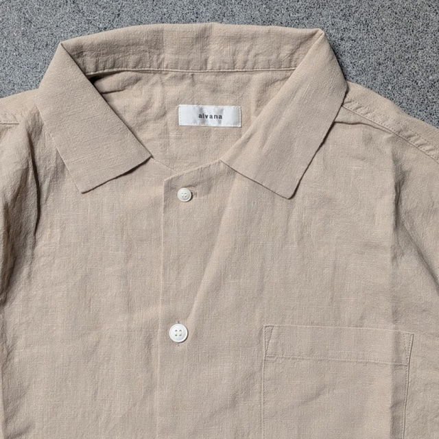 alvana,アルヴァナ,LINEN OPEN COLLAR SHIRT,ALV-00175,alvana 通販,alvana 東京取り扱い店舗