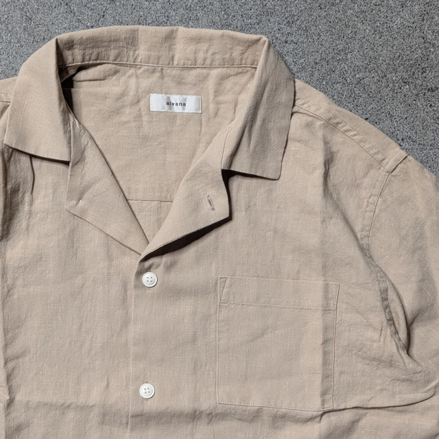 alvana,アルヴァナ,LINEN OPEN COLLAR SHIRT,ALV-00175,alvana 通販,alvana 東京取り扱い店舗