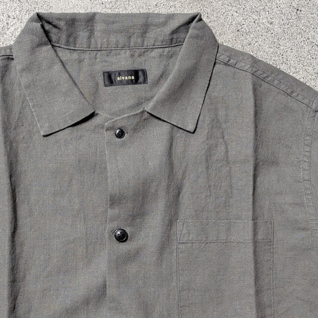 alvana,アルヴァナ,LINEN OPEN COLLAR SHIRT,ALV-00175,alvana 通販,alvana 東京取り扱い店舗