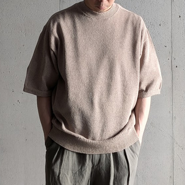 alvana (アルヴァナ) ALV-90183 [ WASHI CREWNECK S/S KNIT ] 和紙