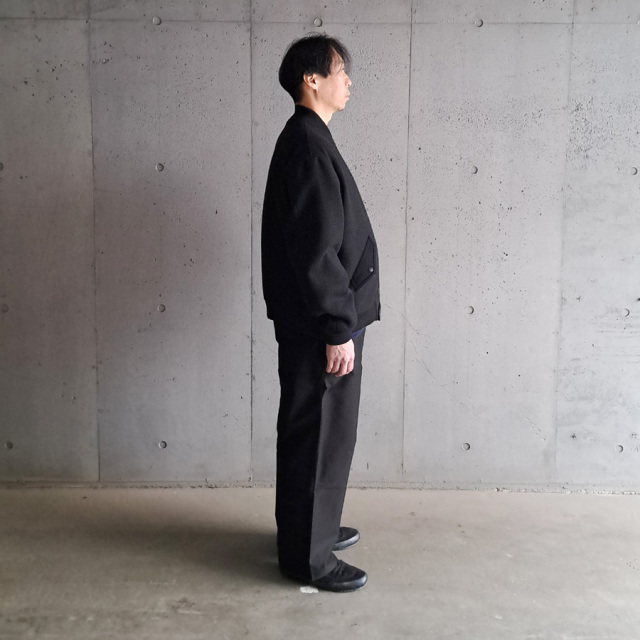 ジャケット/アウター ブラームス 20AW ウール ボア ジップアップ 黒 M □SM