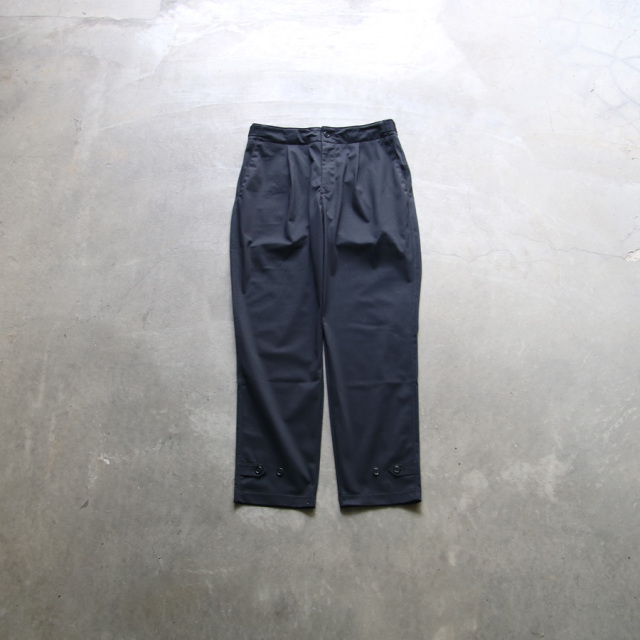 CURLY (カーリー) CURLYCS / 221-43032 / RELAXIN 1TUCK TAPERED SLACKS / コンパクトトリコット イージー テーパード 1タック スラックス (BLACK) 気軽に穿けて上品にみえるイージースラックス