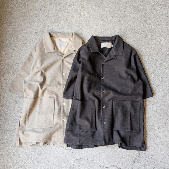 curly,カーリー,curly 通販,curly 東京取り扱い店舗,CURLY&Co.,BIRD'S EYE JERSEY OPEN-COLLAR SHIRT,261-210421