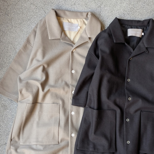 curly,カーリー,curly 通販,curly 東京取り扱い店舗,CURLY&Co.,BIRD'S EYE JERSEY OPEN-COLLAR SHIRT,261-210421