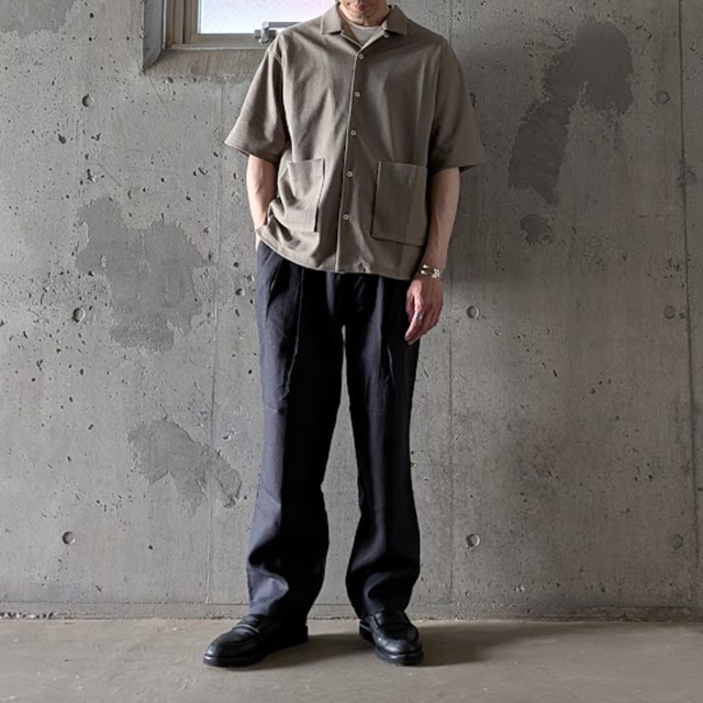 curly,カーリー,curly 通販,curly 東京取り扱い店舗,CURLY&Co.,BIRD'S EYE JERSEY OPEN-COLLAR SHIRT,261-210421