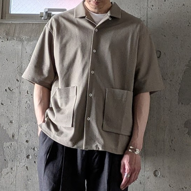 curly,カーリー,curly 通販,curly 東京取り扱い店舗,CURLY&Co.,BIRD'S EYE JERSEY OPEN-COLLAR SHIRT,261-210421