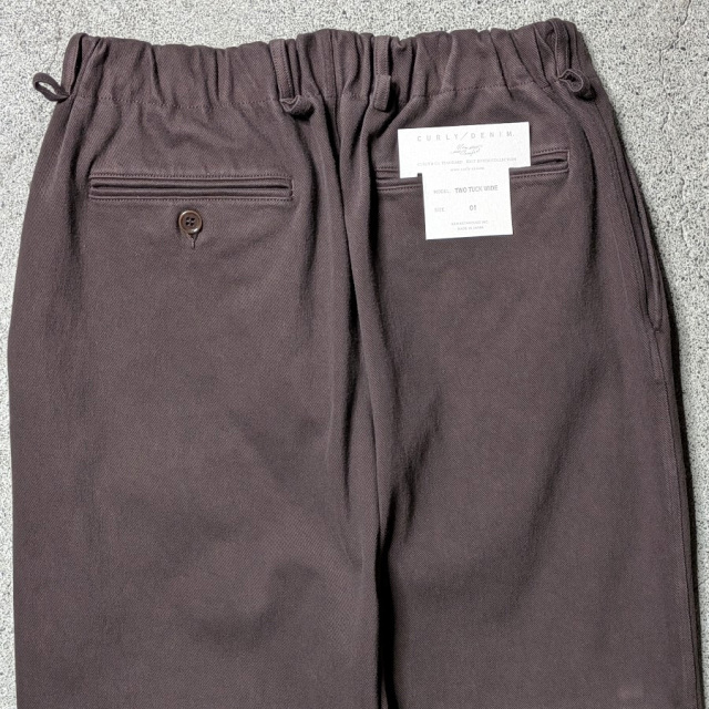 curly,カーリー,curly 通販,curly 東京取り扱い店舗,CURLY&Co.,KNIT DENIM 2 TUCK EZ WIDE PANTS,26A-7621