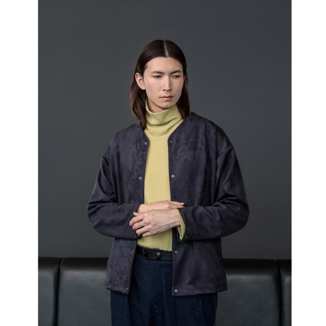 curly,カーリー,curly 通販,curly 東京取り扱い店舗,CURLY&Co.,KNIT SUEDE SNAP BUTTON CARDIE,253-231012