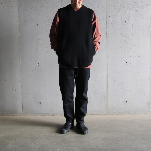 curly,カーリー,KNIT-SAWN VEST,クォーターゲージC/Wニット
