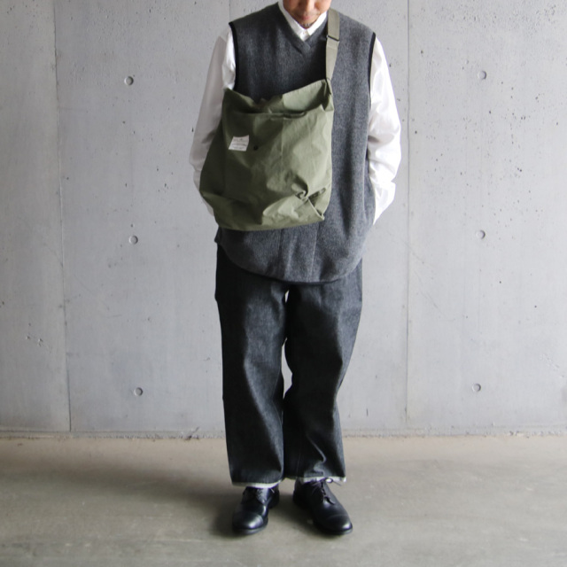 curly,カーリー,KNIT-SAWN VEST,クォーターゲージC/Wニット,NIGEL CABOURN,ナイジェルケーボン,MULTI BAG - C/N WEATHER CLOTH