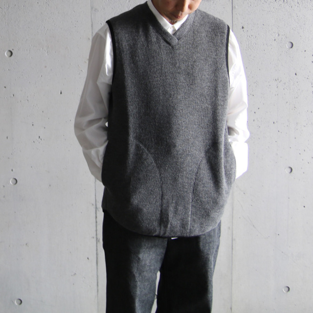 curly,カーリー,KNIT-SAWN VEST,クォーターゲージC/Wニット