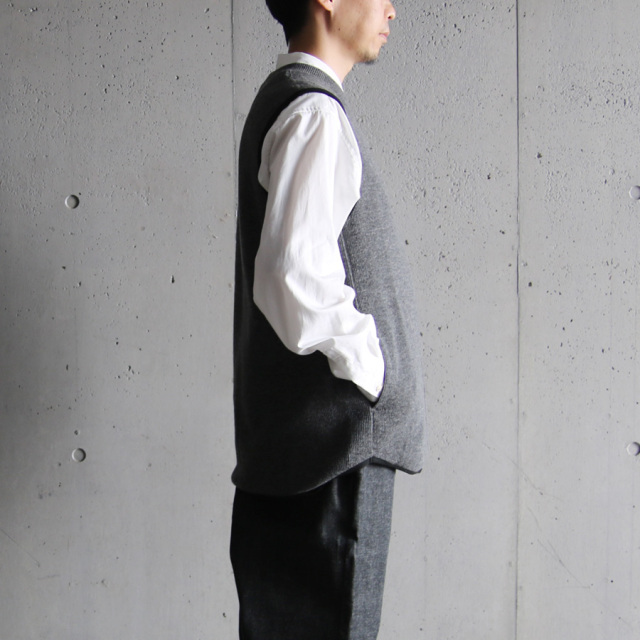 curly,カーリー,KNIT-SAWN VEST,クォーターゲージC/Wニット