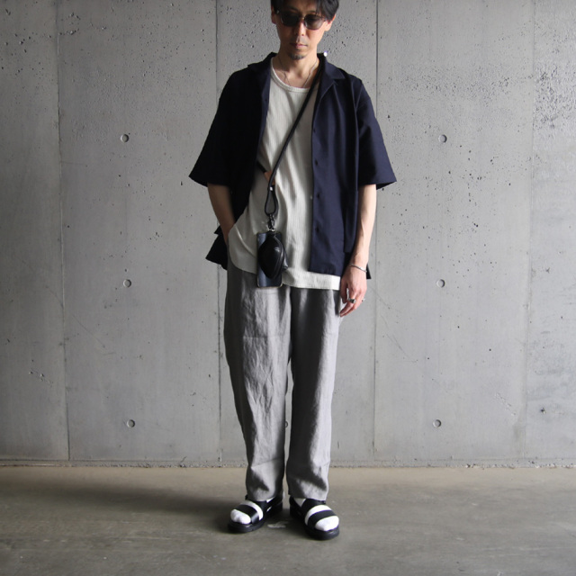 curly,カーリー,LINEN BLENDED S/S SHIRT,231-31041