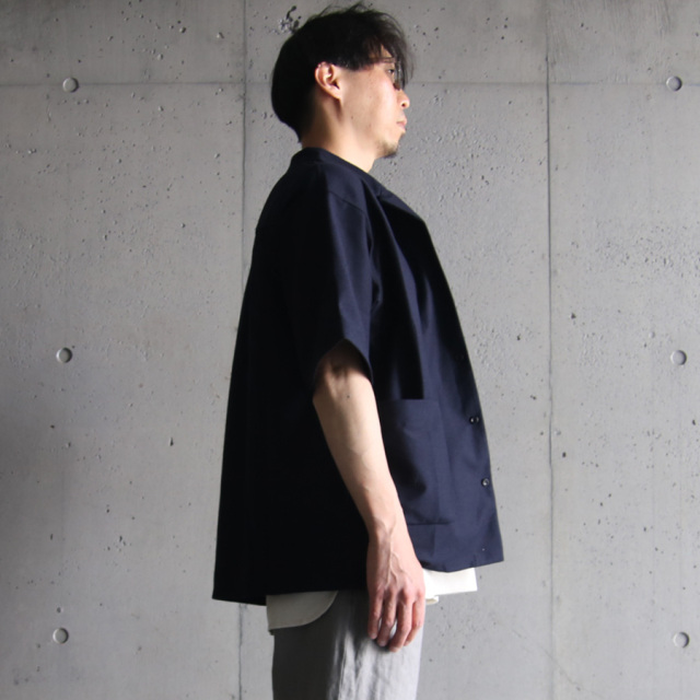 curly,カーリー,LINEN BLENDED S/S SHIRT,231-31041