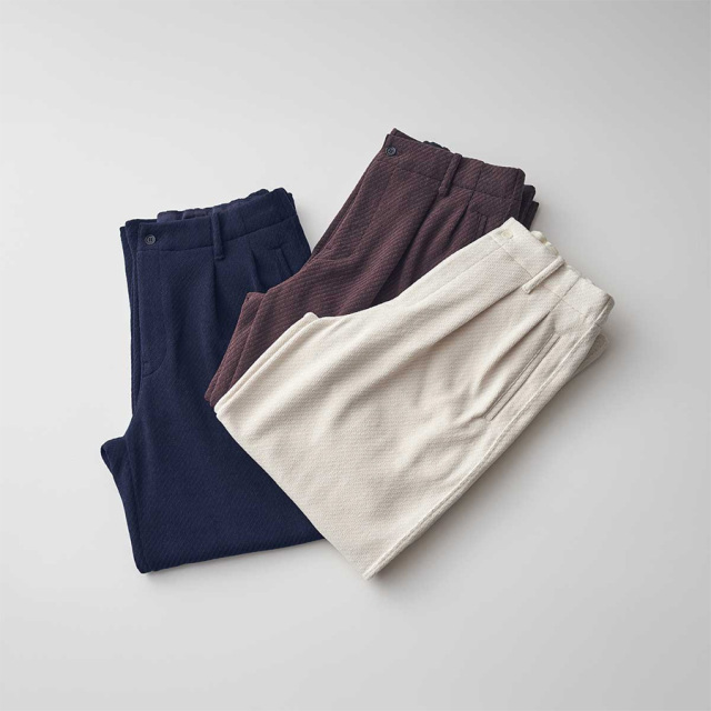 curly,カーリー,curly 通販,curly 東京取り扱い店舗,CURLY&Co.,MOLLE YARN TWILL KNIT WIDE PANTS,253-761024