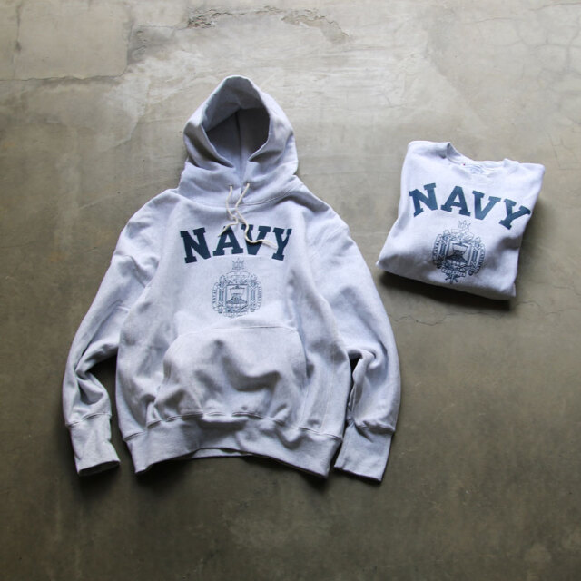 dead stock,CHAMPION,REVERSE WEAVE,USNA OFFICIAL PRINT,SWAET PARKA,CREW NECK SWAET