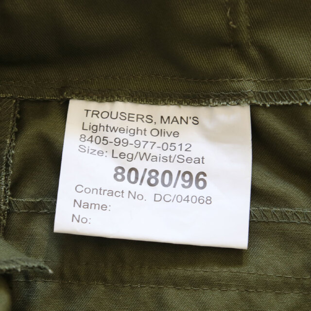 DEAD STOCK MILITARY,BRITISH ARMY LIGHT WEIGHT BAKER PANTS ,イギリス軍
