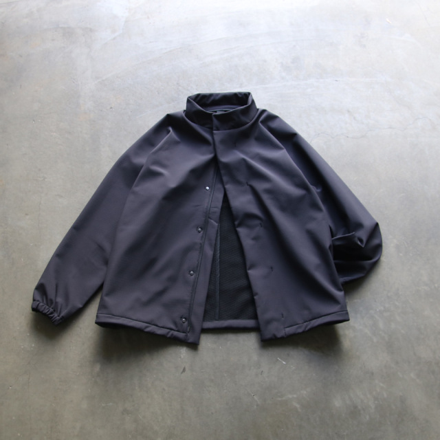 descente pause デサントポーズ スタンドカラー コート 青系 白う M