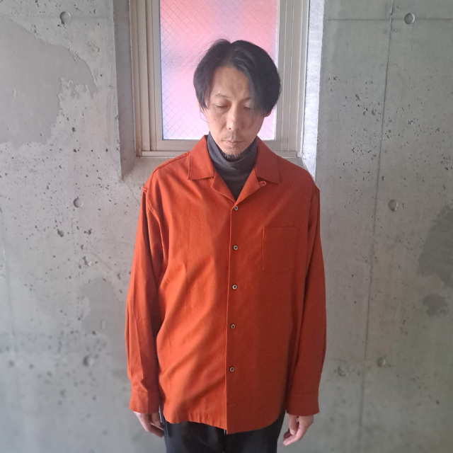 EEL products (イール) シャツ EEL Products イールプロダクツ/ 陶器釦のシャツSS/ ネイビー